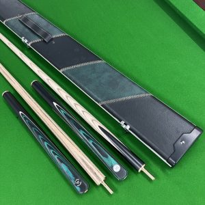 Cuephoria 3/4 Pool Cue, Break Cue & Aluminium Black Green Case Set – 8.5mm Tip